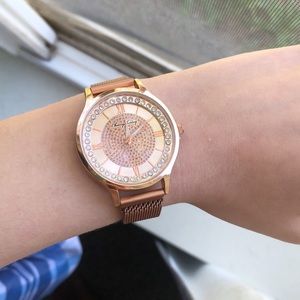 Rose Gold Watch, Magnetic Adjustable Sizing